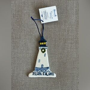Plum Island Lighthouse Pottery Ornament